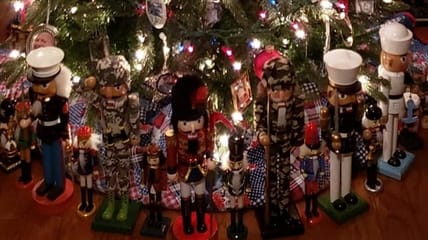 A Georgia man is making headlines for a tree that now stands 8-feet tall and is completely decorated to honor American military veterans.