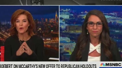 Lauren Boebert was confronted by MSNBC host Stephanie Ruhle, who wondered why she couldn't simply be more like Marjorie Taylor Greene and "take the win."