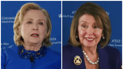 Nancy Pelosi accidentally referred to Hillary Clinton as being a past President while extolling her efforts in safeguarding democracy in America, and claimed the former First Lady was the one politician Russian President Vladimir Putin feared most in 2016