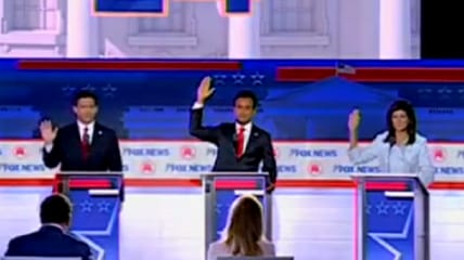 Donald Trump praised presidential candidate Vivek Ramaswamy after he upstaged all others during the debate last night with one viral moment.