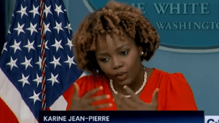 Karine Jean-Pierre was widely ridiculed on social media after making the wildly false claim that President Biden has done more "than anybody else" to secure the border.