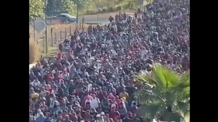Former Republican congresswoman Mayra Flores (TX) posted video allegedly showing an illegal immigrant caravan of 15,000 heading to the US border.