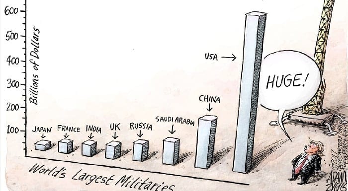 liberals cut military spending