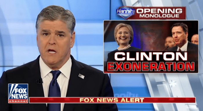 sean hannity james comey jail