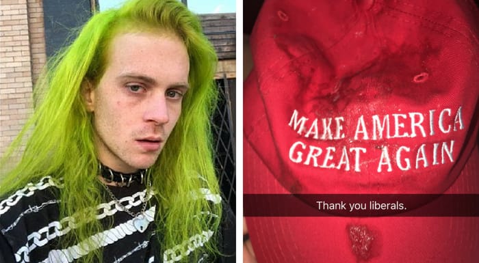 trump supporter MAGA Hat attacked