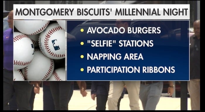 millennial night baseball