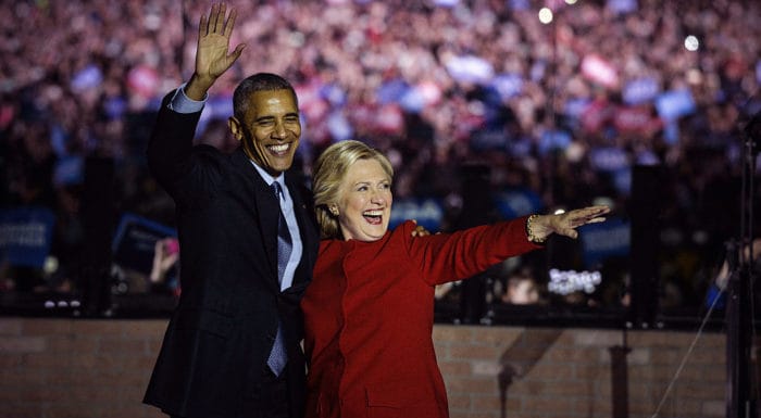 Barack Obama Hillary Clinton 2018 donations
