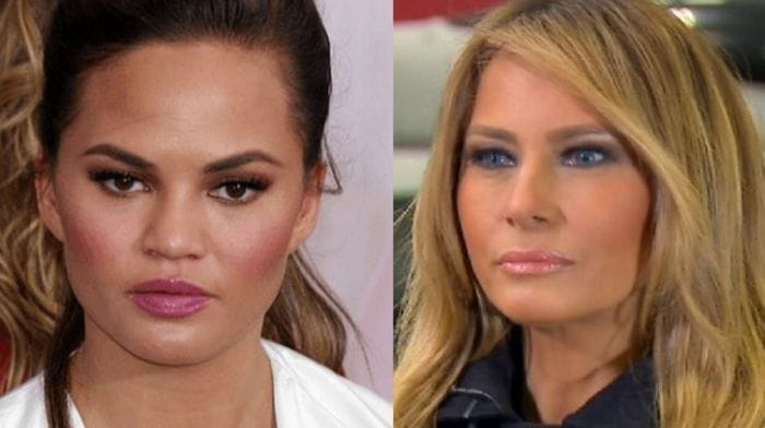 Chrissy Teigen Melania Trump