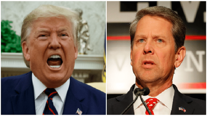 President Trump urged a "hapless" Georgia Governor Brian Kemp to overrule Secretary of State Brad Raffensperger on matching ballot signatures during the state's recount effort.