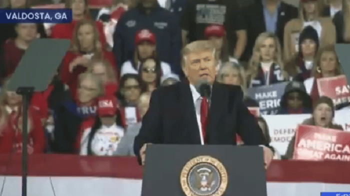 President Trump urged Republican voters to show up and vote in the Georgia Senate runoffs, claiming the "socialists and communists" might win.