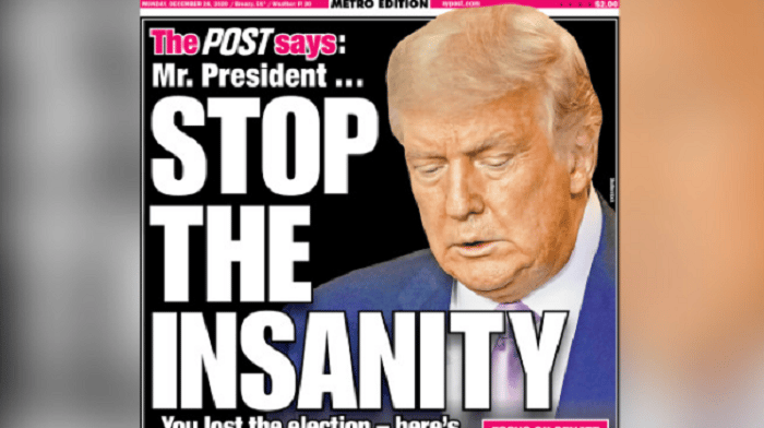 The New York Post editorial board published a scathing op-ed demanding that President Trump "give it up" when it comes to trying to overturn the 2020 election.
