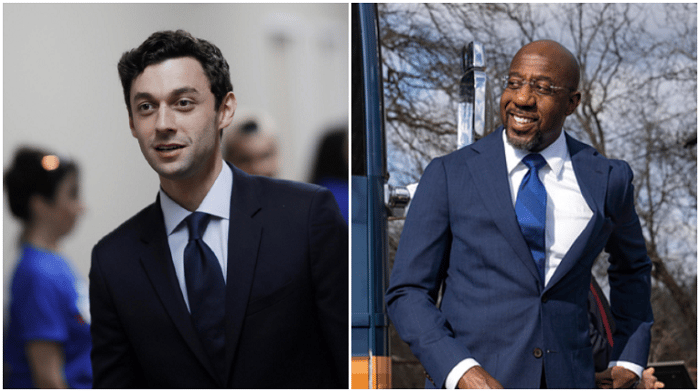 Democrat Raphael Warnock has been declared the winner of one Georgia Senate run-off race - though Republican Kelly Loeffler refuses to concede - while Jon Ossoff (D) currently leads David Perdue (R) by over 12,000 votes.