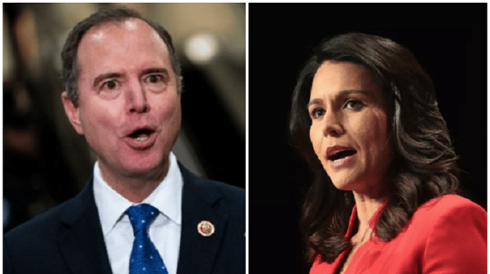 Former presidential candidate and Democratic Rep. Tulsi Gabbard unloaded on Rep. Adam Schiff, former CIA director John Brennan, and Big Tech companies as "domestic enemies."