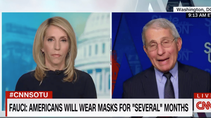 Dr. Fauci Says 'Possible' Americans Might Have To Wear Masks Into 2022