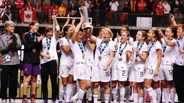 U.S. Womens' Soccer Team Not Kneeling