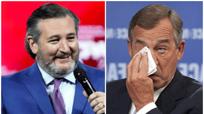 Ted Cruz fired back at John Boehner after the former Republican House Speaker rattled off an expletive-laced insult to the Texas senator while recording the audio for his upcoming book.
