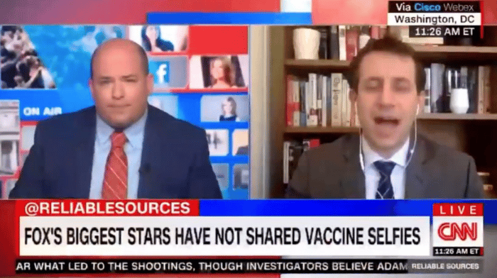 brian stelter vaccine selfies