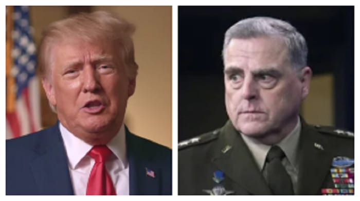 President Donald Trump has issued a statement suggesting General Mark Milley should be tried for "treason" if reports that the Joint Chiefs Chairman secretly called China in case the former President went "rogue" are true.