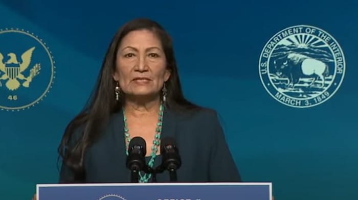 Secretary of the Interior Deb Haaland announced Friday a review of racist place names being used on federal lands.