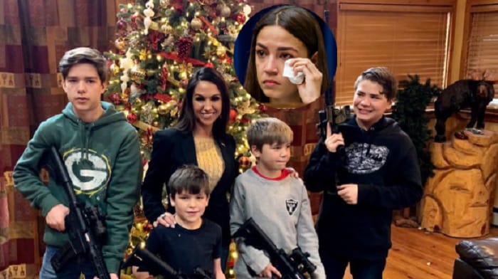 Representative Alexandria Ocasio-Cortez (AOC) claims Republicans using guns in their holiday photos are trying to erase the meaning of Christmas.
