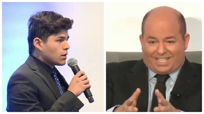 Brian Stelter appeared a bit flummoxed after a college freshman confronted him over CNN's habit of pushing "disinformation" that "magically" benefits only one political party.