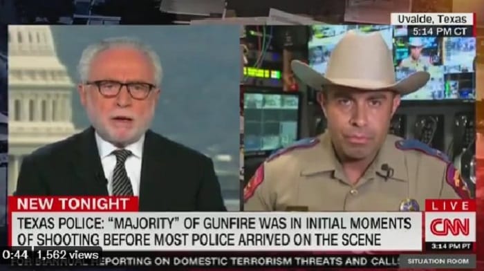 A Texas Department of Public Safety (DPS) lieutenant told CNN's Wolf Blitzer that police officers responding to the shooting at Robb Elementary School in Uvalde, Texas, held back because "they could have been shot."