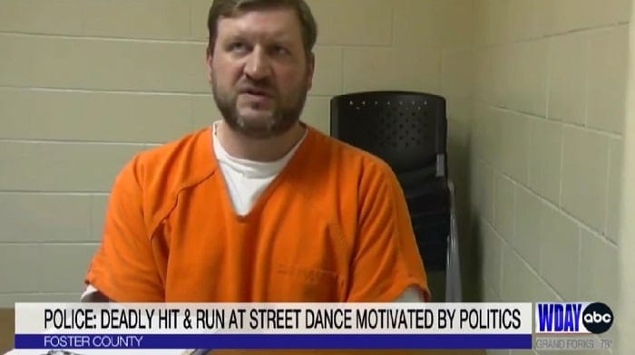 A North Dakota man has been charged with vehicular homicide and leaving the scene of a deadly accident after striking and killing a teenager in what prosecutors are calling a politically motivated attack.