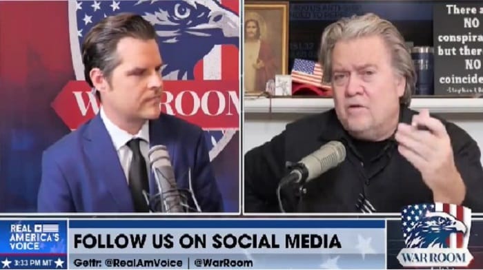 Matt Gaetz contends he can prove the letter signed by 51 intelligence officials indicating Hunter Biden's laptop amounted to 'Russian disinformation' was a targeted attack on the 2020 presidential election.