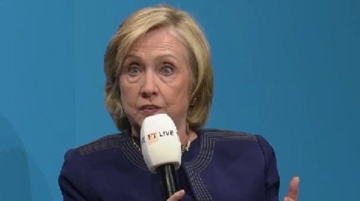 Hillary Clinton claimed Donald Trump engaged in a "rigged game" to try and steal the 2020 election and predicted a victory for him in 2024 would be the "end of democracy."