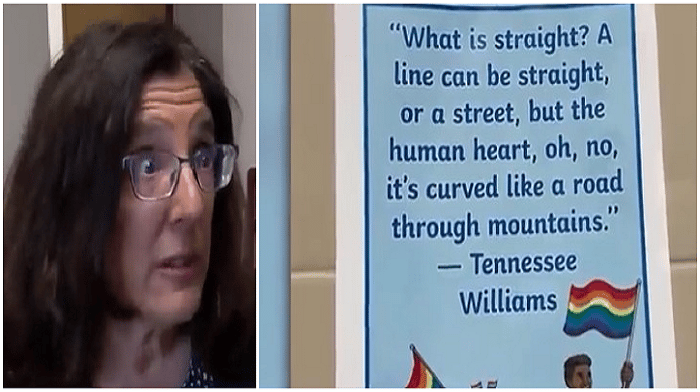 Students at a middle school in Massachusetts protested against the school's 'Pride Spirit Day' by tearing down decorations and chanting "My pronouns are USA!"