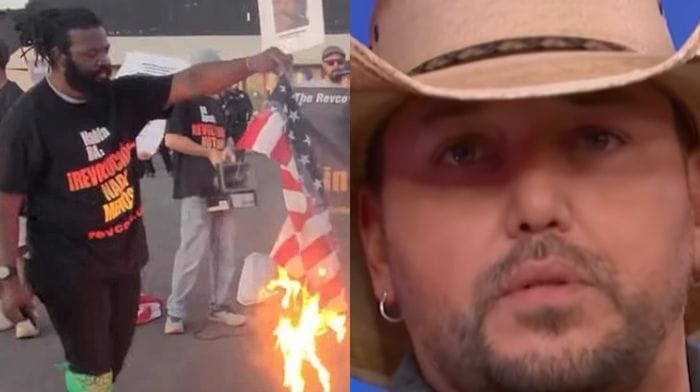 Jason Aldean American Flag Communist