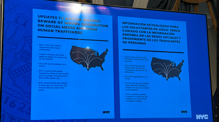 New York City's illegal immigrant problem is so bad that they are handing out fliers warning that there is no sanctuary to be found and that the city is a difficult place to live.