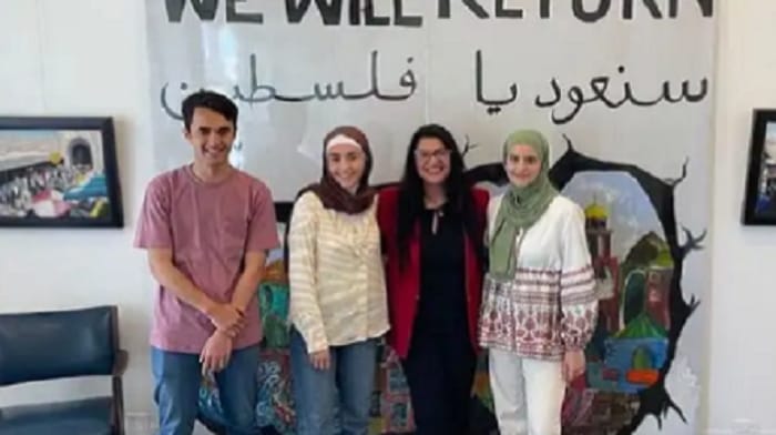 A group recently photographed alongside far-left "Squad" member Rep. Rashida Tlaib (D-MI) is planning a pro-Palestine rally in the wake of the Hamas terror attacks that have claimed the lives of over 1,200 people thus far, including at least 14 Americans.