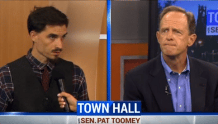 liberal threatens pat toomey