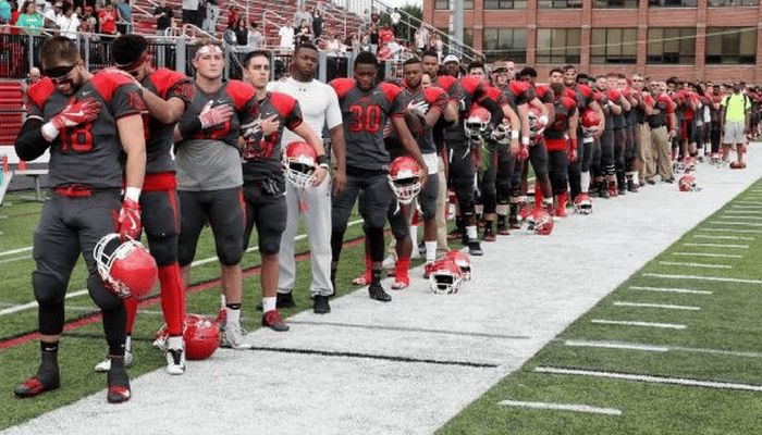 college quarterback kneel