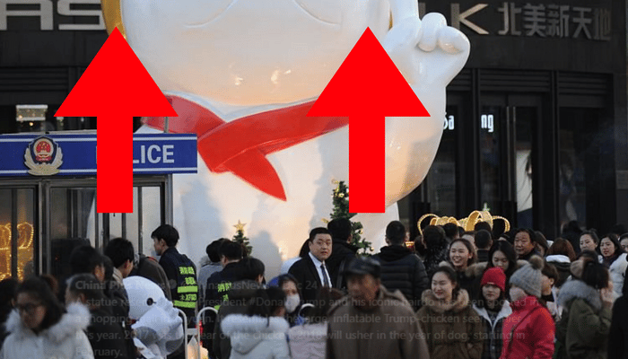 china trump statue