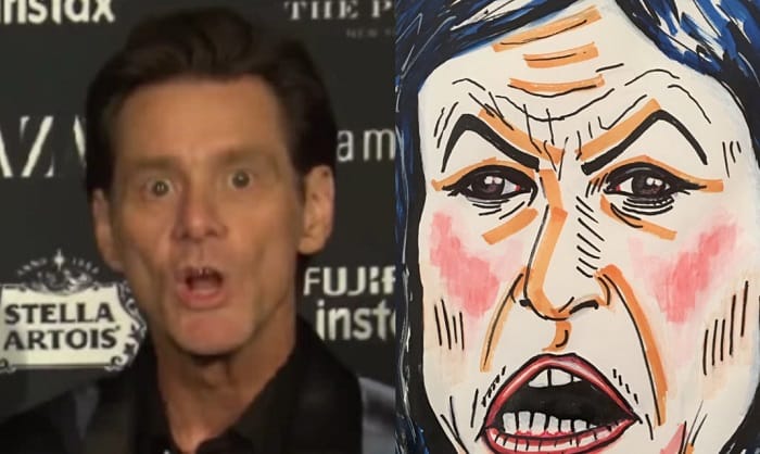 jim carrey sarah sanders portrait