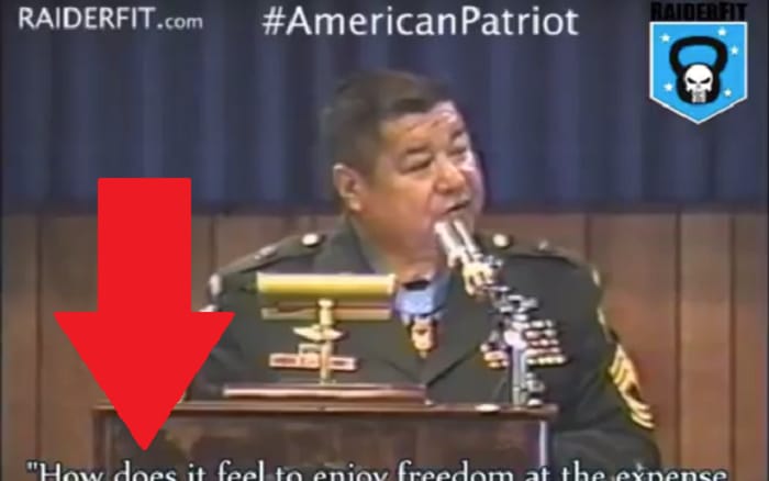medal honor flag protesters