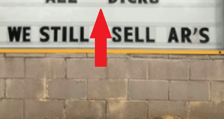 gun range sign dicks
