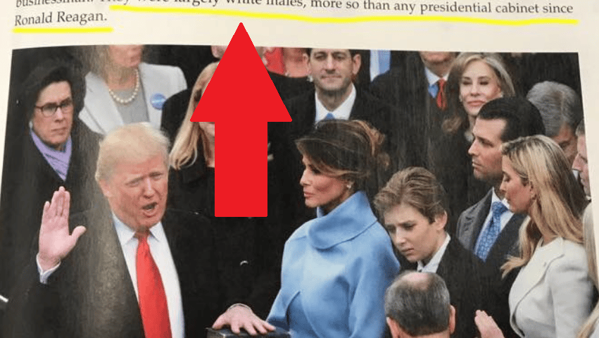 history textbook Trump
