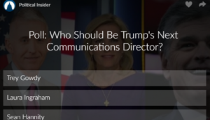 poll white house communications director