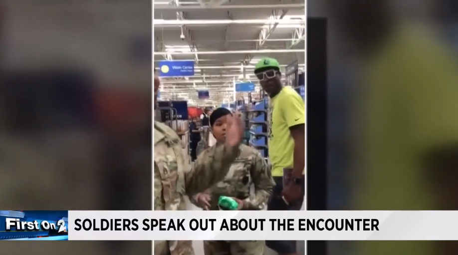 soldiers harassed at walmart