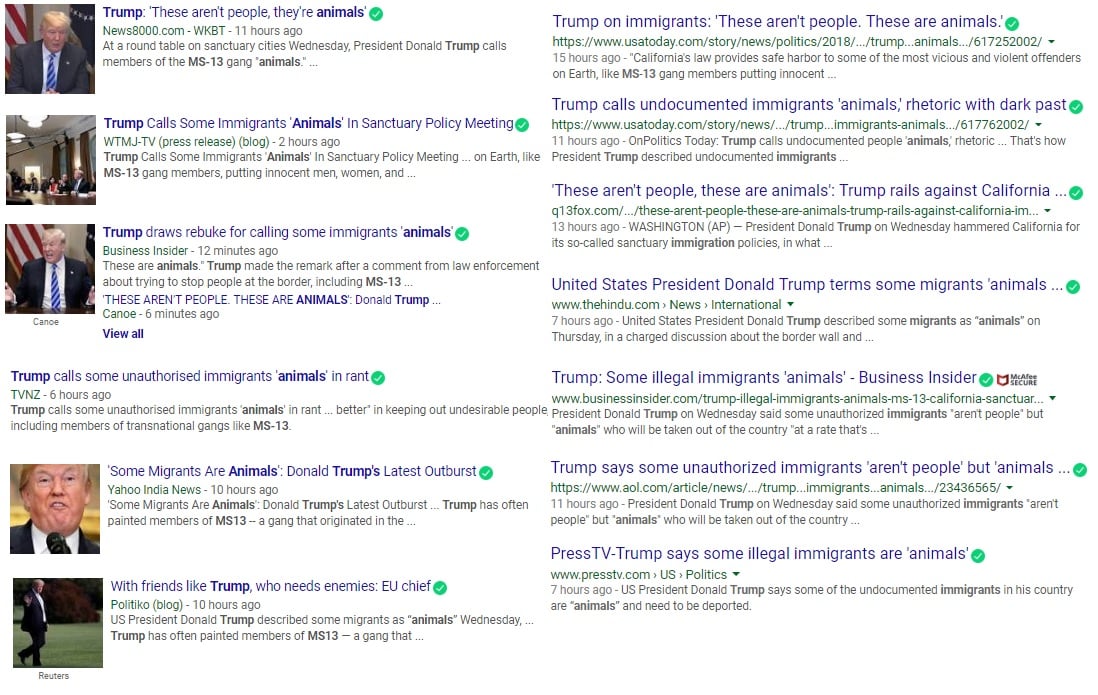 Trump animals Comment