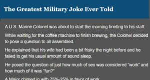 best military joke