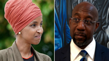 Rep. Ilhan Omar came to the defense of Raphael Warnock following controversial comments in which he said, "nobody can serve God and the military."
