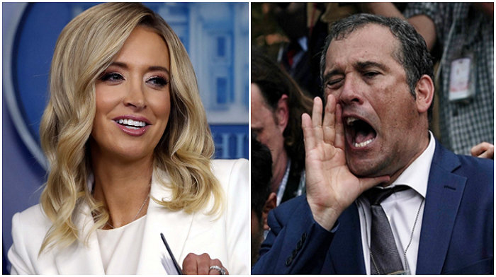 White House press secretary Kayleigh McEnany called out Playboy reporter Brian Karem for what she described as "demeaning, misogynistic questions."