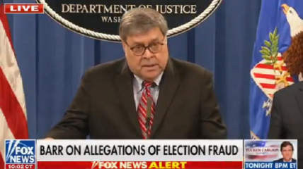 Outgoing Attorney General Bill Barr announced he will not appoint a Special Counsel to investigate alleged fraud in the election or to take over the Hunter Biden "tax affairs" probe.