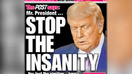 The New York Post editorial board published a scathing op-ed demanding that President Trump "give it up" when it comes to trying to overturn the 2020 election.
