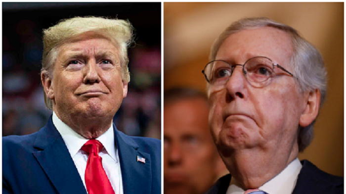 A new poll shows Republicans are siding with President Trump over Senate Majority Leader Mitch McConnell, who signaled support of a second impeachment.