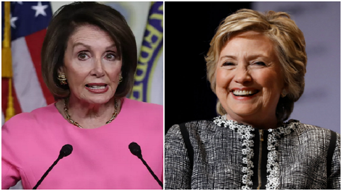 Hillary Clinton and Nancy Pelosi, speaking in a podcast hosted by the former First Lady, promoted a wild theory that President Trump had updated Russian President Vladimir Putin about the Capitol riots, and would like to see a 9/11-style commission investigating the events.